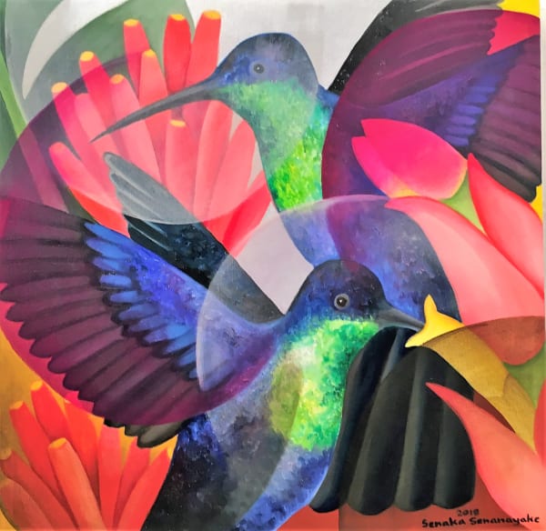 Senaka Senanayake Humming Birds, 2018 Oil on canvas 60.9 x 60 cm 24 x 23 5/8 in