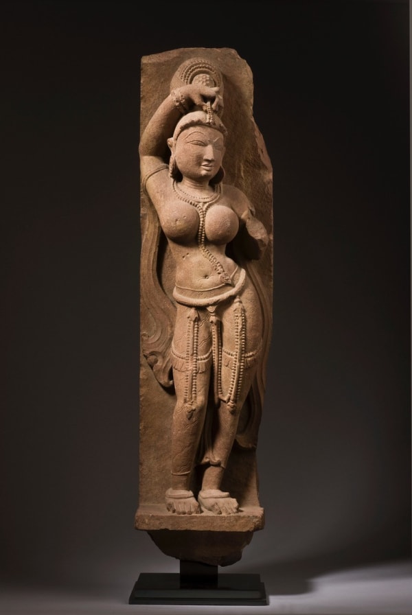 Apsara, Madhya Pradesh. India, 11th century Pink sandstone Height: 71 cm (28 in)