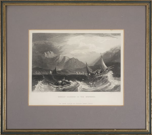 After Clarkson Stanfield 1793 – 1867Bombay Harbour in the Monsoon, c.1844 Engraving on paper, engraved by E. Goodall 12 x 18.5 cm (image) 4 3/4 x 7 1/4 in