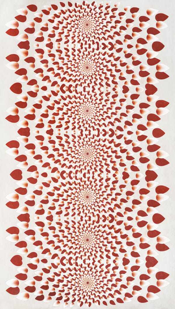 Olivia Fraser Kundalini I, 2019 Stone pigments and Arabic gum on handmade Sanganer paper 116.8 x 66 cm 46 x 26 in