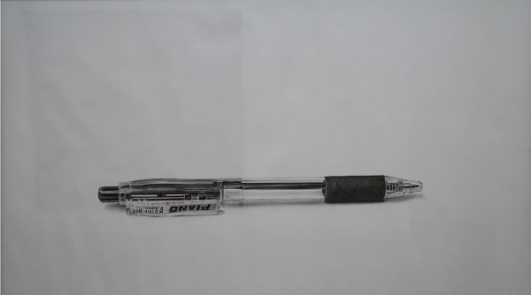 Mahboub Jokhio b. 1992Blue pen, 2017 Charcoal on paper 94 x 152.4 cm 37 x 60 in