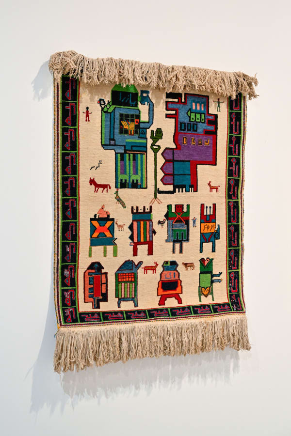 Parviz Tanavoli Farhad and the King I, 1974 Qashqai weave 89 x 75 cm 35 x 29 1/2 in