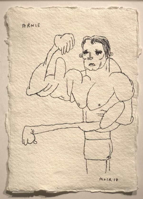Jim Moir Arnie, 2018 Ink on paper 15.5 x 11 cm