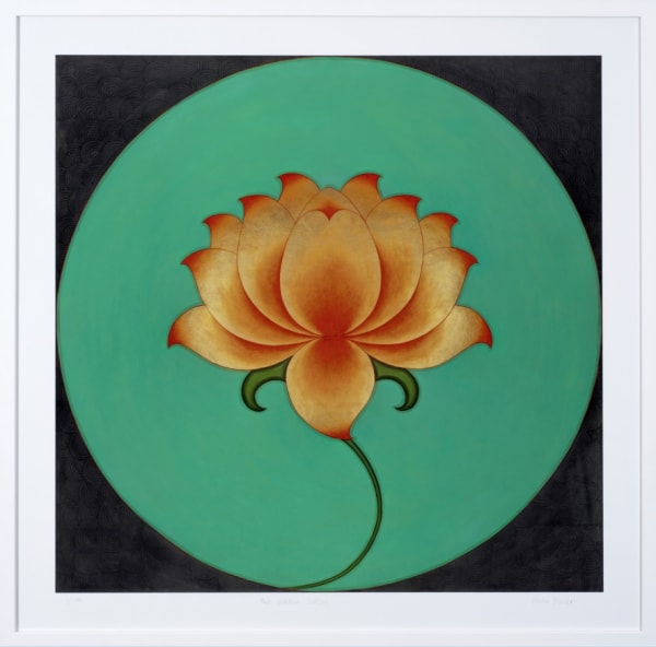 Olivia Fraser b. 1965The Golden Lotus, 2018 Giclée print on 310gsm Hahnemühle German Etching Paper Signed, titled and numbered from an edition of 100 Image size: 63.5 x 63.5 cm (24.9 x 24.9 in) Sheet size 74 x 74 cm (29 1/8 x 29 1/8 in)
