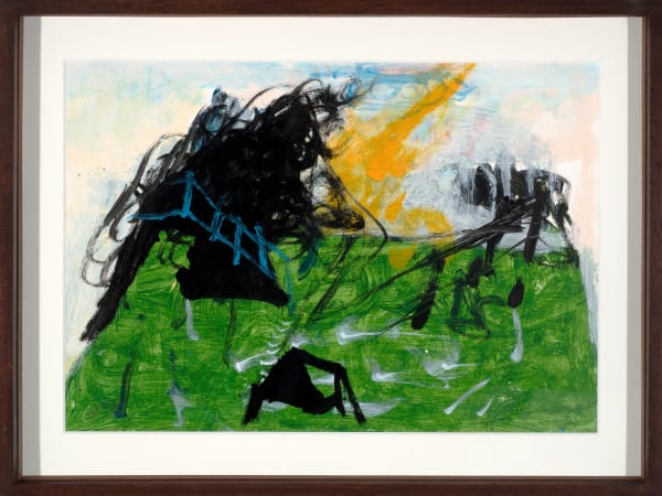 Jagath Weerasinghe b. 1954The Troubled Land, 2025 Signed and dated lower left Acrylic on Paper 29 x 42 cm 11 3/8 x 16 1/2 in