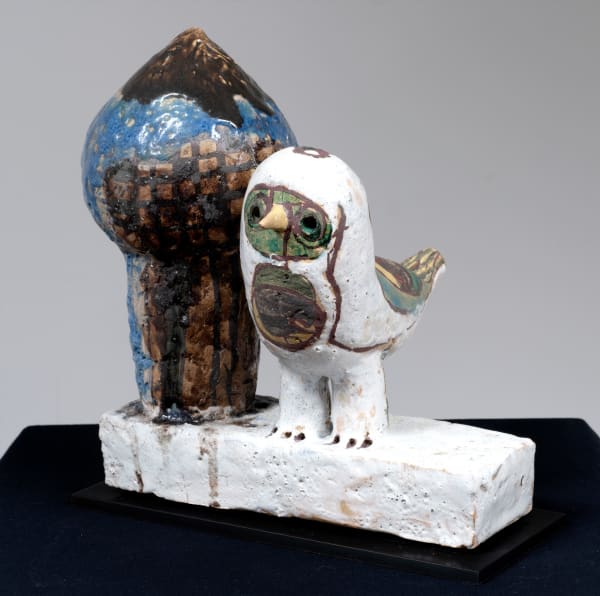 Parviz Tanavoli Bird and Tree, 1967 Glazed earthenware 25 x 21 x 23.2 cm 9 7/8 x 8 1/4 x 9 1/8 in