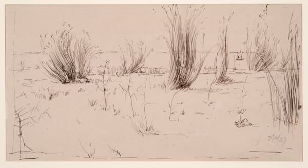 Atul Bose 1898-1977Reeds Pen and ink on paper 21.2 x 33.6 cm 8 3/8 x 13 1/4 in