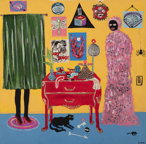 Rithika Pandey b. 1998The Spectrums you hide in, 2019 Signed 'RITHIKA' Acrylic on canvas 91.4 x 91.4 cm 36 x 36 in