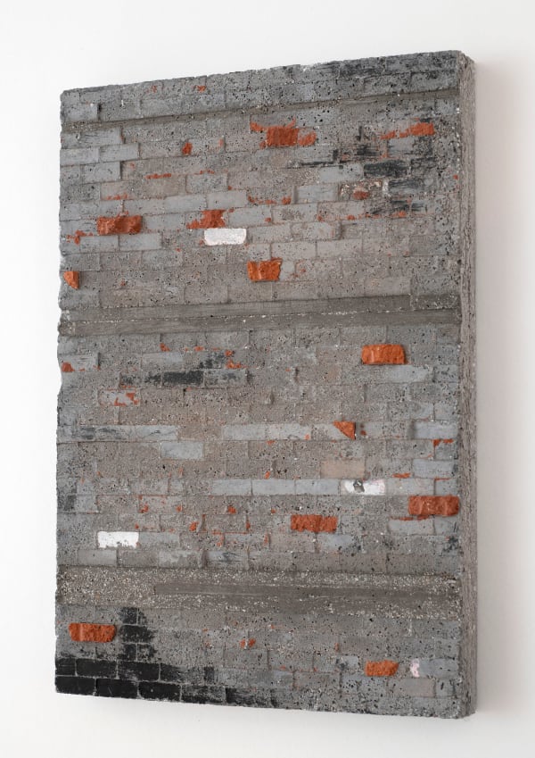 Noor Ali Chagani b. 1982Untitled, 2017 Miniature Bricks, Cement and Acrylic paints 38.1 x 26.7 x 1.3 cm 15 x 10 1/2 x 1/2 in