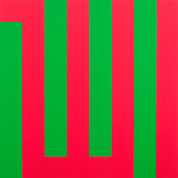 Rasheed Araeen, Allah, (Green/Red), 2021