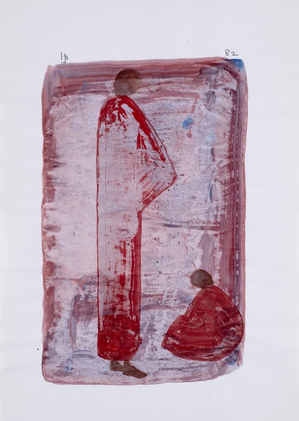 Ivan Peries, Untitled (Figures in Red), 1982