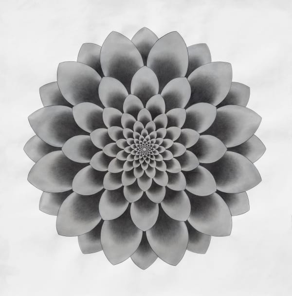 Olivia Fraser b. 1965Black Star, 2017 Stone pigments and Arabic gum on handmade Sanganer paper 91.5 x 91.5 cm 36 1/8 x 36 1/8 in