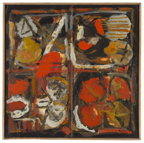 Sayed Haider Raza 1922-2016Composition, 1971 Oil on board Signed and dated lower right, verso signed, titled and inscribed ‘P851’71’, and with Lara Vincy Stamp 30 x 30 cm 11 3/4 x 11 3/4 in