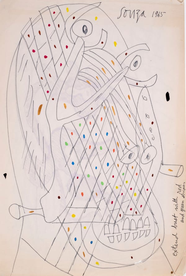 Francis Newton Souza, Untitled (Kalam Head), 1965