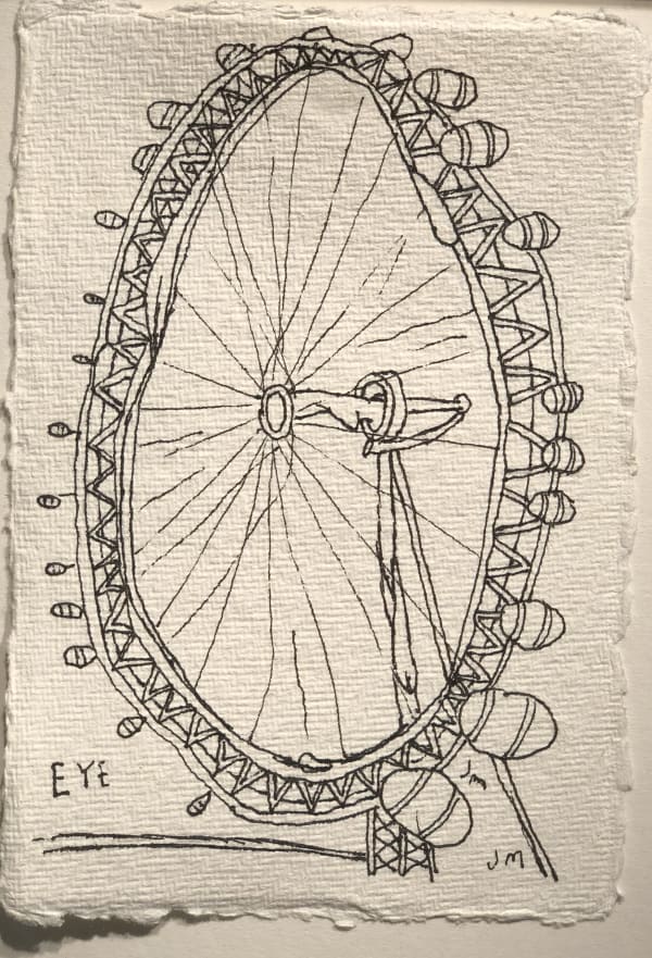 Jim Moir Eye, 2018 Ink on paper 15.5 x 11 cm
