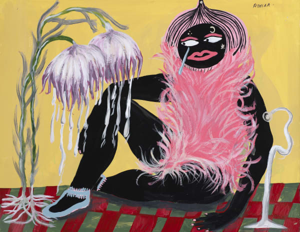 Rithika Pandey How do I remind You to Love Me?, 2020 Acrylic and gouache on paper 29.8 x 38.1 cm 11 3/4 x 15 in Signed 'RITHIKA' and titled and dated on the reverse