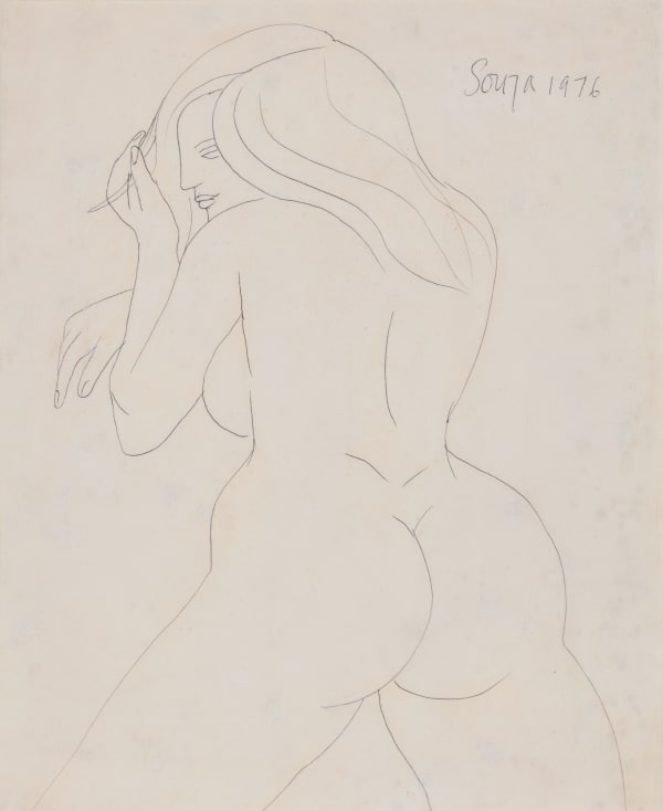 Francis Newton Souza, Untitled (Backside of woman), 1996