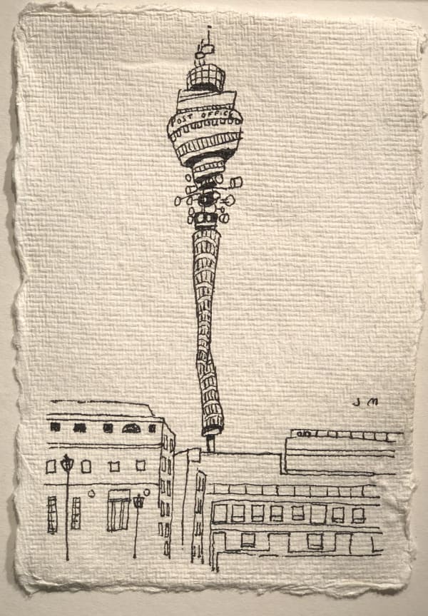 Jim Moir BT Tower, 2018 Ink on paper 15.5 x 11 cm