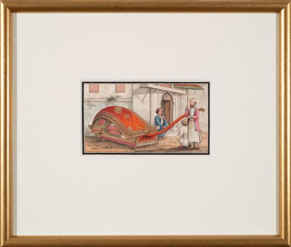 Scene with palanquin, c.1830 Delhi School Watercolour on paper 7.4 x 13 cm 2 7/8 x 5 1/8 in