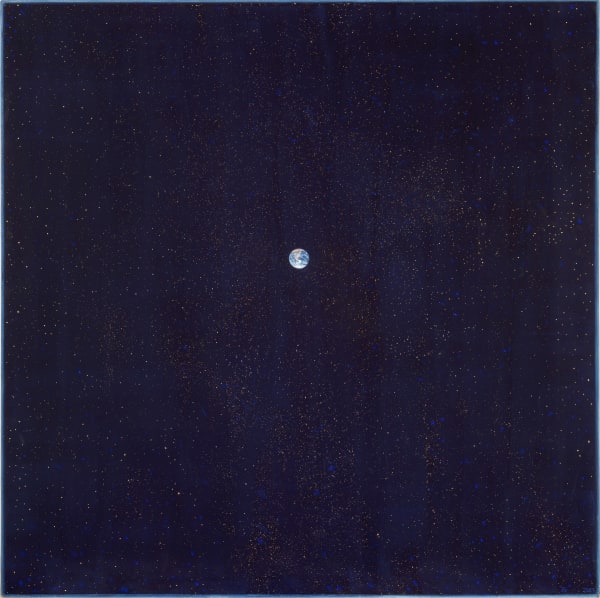 Jethro Buck b. 1986Pale Blue Dot, 2023 Signed and dated 'JB 2023' lower right Mixed media on linen 140 x 140 cm 55 1/8 x 55 1/8 in