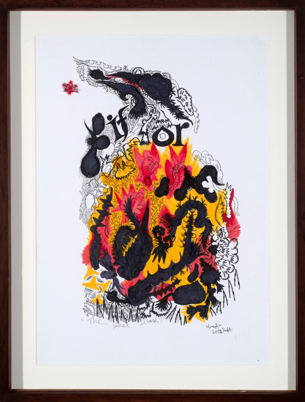Jagath Weerasinghe b. 1954The What Island, 2022 Signed, dated and titled along lower edge Acrylic on Paper 45 x 33 cm 17 3/4 x 13 in