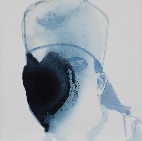 Angeli Sowani b. 1960Unknown African Soldier, 2022 Acrylic on gesso board 20 x 20 cm 7 7/8 x 7 7/8 in