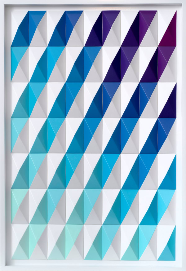 Zarah Hussain b. 1980Blue Diagonal I, 2021 Paint on resin 82 x 54 cm 32 1/4 x 21 1/4 in