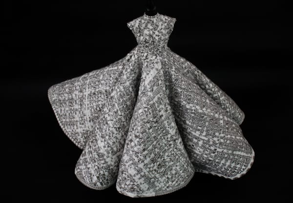 Bushra Waqas Khan b. 1986Warp and Weft, 2021 Silk, Net and Boning height 50 cm height 19 3/4 in width variable