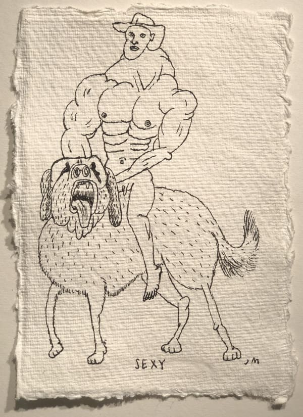 Jim Moir Sexy 11, 2018 Ink on paper 15.5 x 11 cm