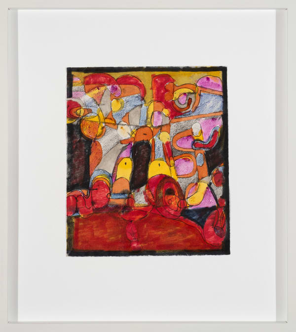 Avinash Chandra 1931-1991Untitled (Abstract Composition), Circa 1967 Ink, watercolor and colored pencil on paper 28.3 x 24.4 cm 11 1/8 x 9 5/8 in