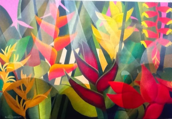 Senaka Senanayake b. 1951Heliconias, 2014 Oil on canvas 122 x 182.9 cm 48 1/8 x 72 1/8 in