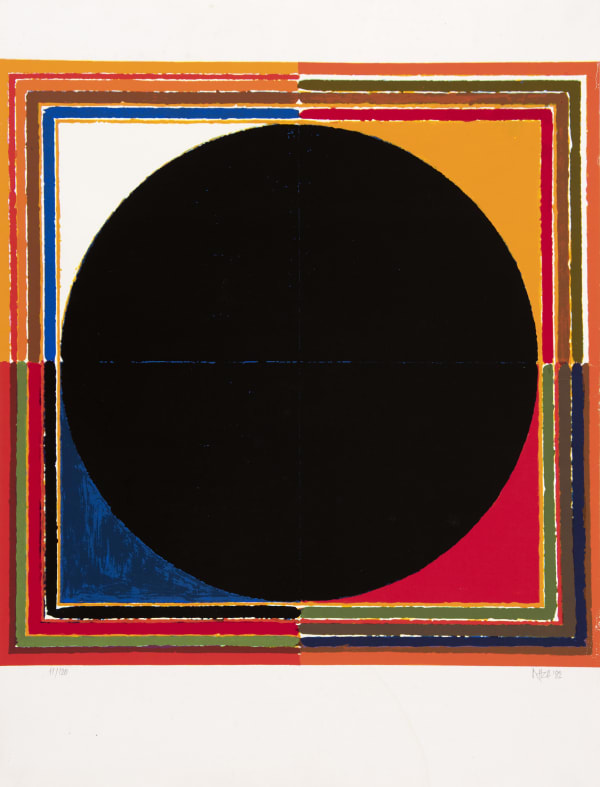 Sayed Haider Raza Untitled (Bindu), 1982 Silkscreen on paper, produced by the Noblet workshop in Grenoble Image: 49 x 48.5 cm, 19 1/4 x 19 1/8 in Sheet: 64.5 x 48.5 cm, 25 3/8 x 19 1/8 in Signed and dated lower right and numbered 11/120 lower left