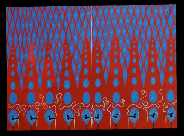 Romain de Tirtoff dit Erté 1892 - 1990Curtain design for Conte Hindou, 1922 Folies Bergere Gouache 22 x 30 cm 8 5/8 x 11 3/4 in