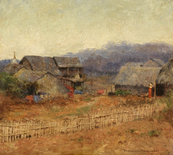 40. Mortimer Menpes RI, RBA, RE, Burmese Village