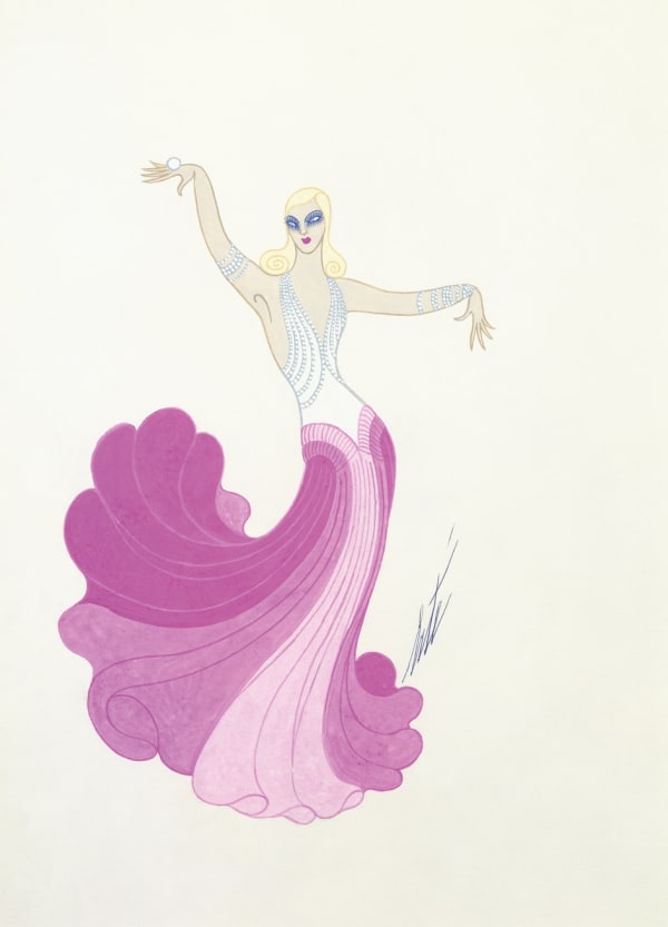 Romain de Tirtoff dit Erté 1892 - 1990Ginger Rogers costume, 1975 Gouache 34 x 25 cm 13 3/8 x 9 7/8 in