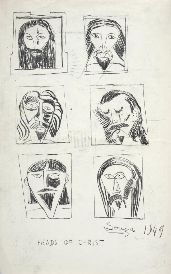 Francis Newton Souza, Heads of Christ , 1949