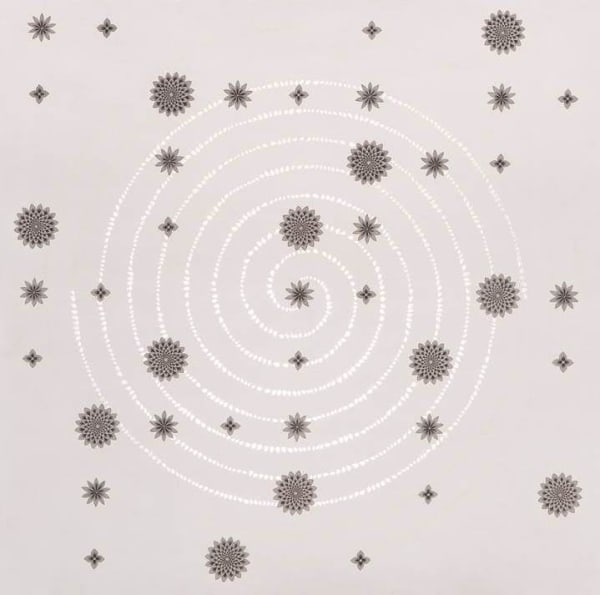 Olivia Fraser b. 1965Constellation, 2018 Stone pigments and Arabic gum on handmade Sanganer paper 91.4 x 91.4 cm 36 x 36 in
