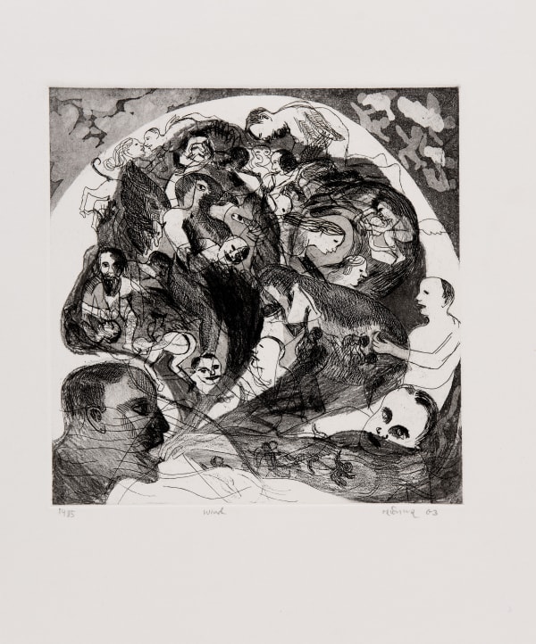 Bhupen Khakhar 1934-2003Wind, 1993 Etching and aquatint on paper Signed, dated, titled & numbered ‘14/15’ along lower edge Image: 25 x 24 cm; 10 x 9 3/4 in