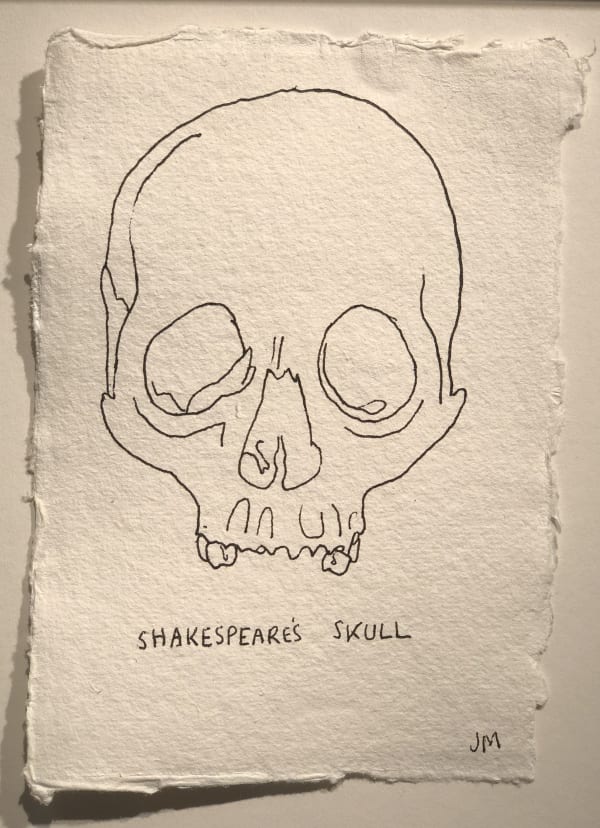 Jim Moir Skull of Shakespear, 2018 Ink on paper 15.5 x 11 cm
