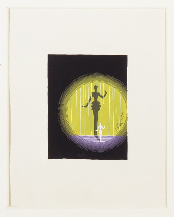 Romain de Tirtoff dit Erté 1892 - 1990Maquette for Harper’s Bazaar covers, 1936 Summer issue, December issue & Les Feux du Projecteur Gouache Each - 7 x 5 cm 2 3/4 x 2 in