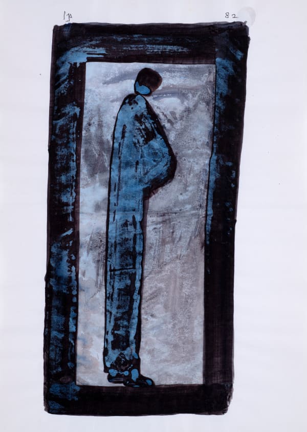 Ivan Peries, Untitled (Standing Figure in Black), 1982