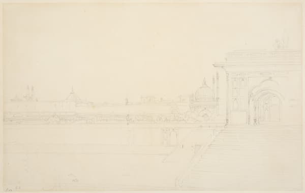 Thomas Daniell, R.A. (1749 – 1840) and William Daniell, R.A. (1769 – 1837) View of India, c.1790 Pencil on paper 28 x 44 cm 11 1/8 x 17 3/8 in