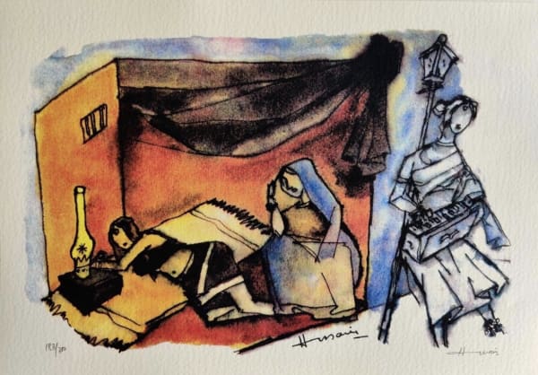 Maqbool Fida Husain Untitled (Gaja Gamini series), 2010 Offset Lithograph on Paper Signed (lower right) and numbered 183/300 (lower left) 36 x 51 cm 14 x 20 In