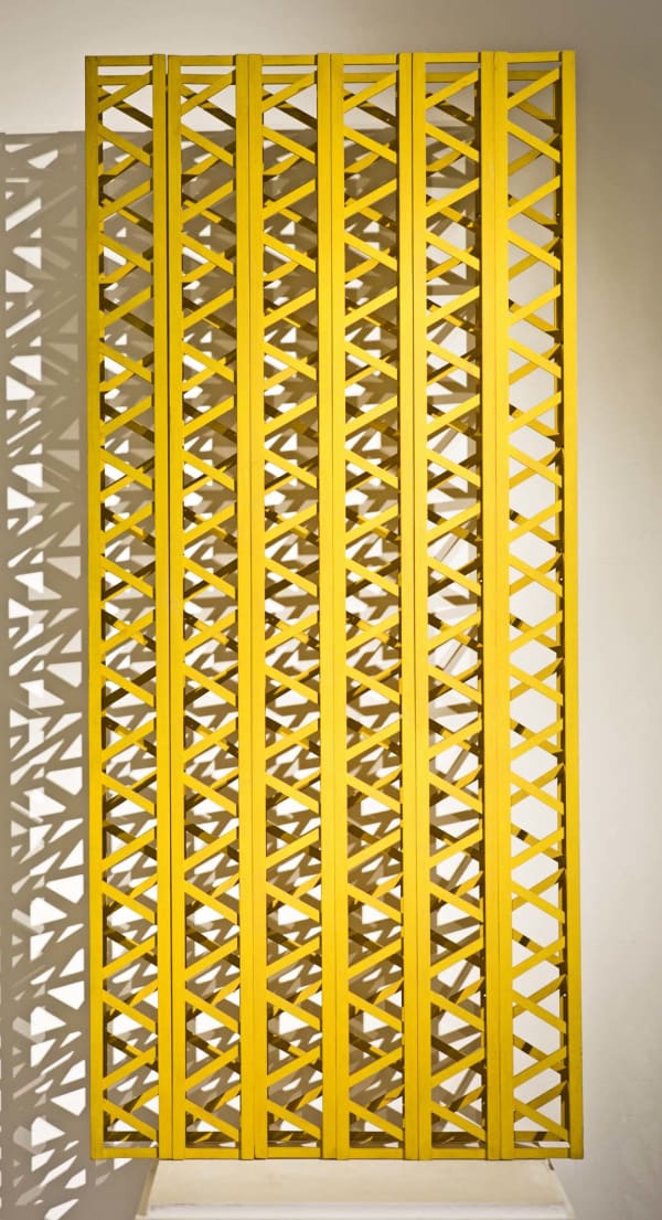 Rasheed Araeen b. 1935Basant, 1970 Acrylic paint on wood 41 x 18 x 4 in 104.1 x 45.7 x 10.2 cm Elaine W Ng & Fabio Rossi, Hong Kong