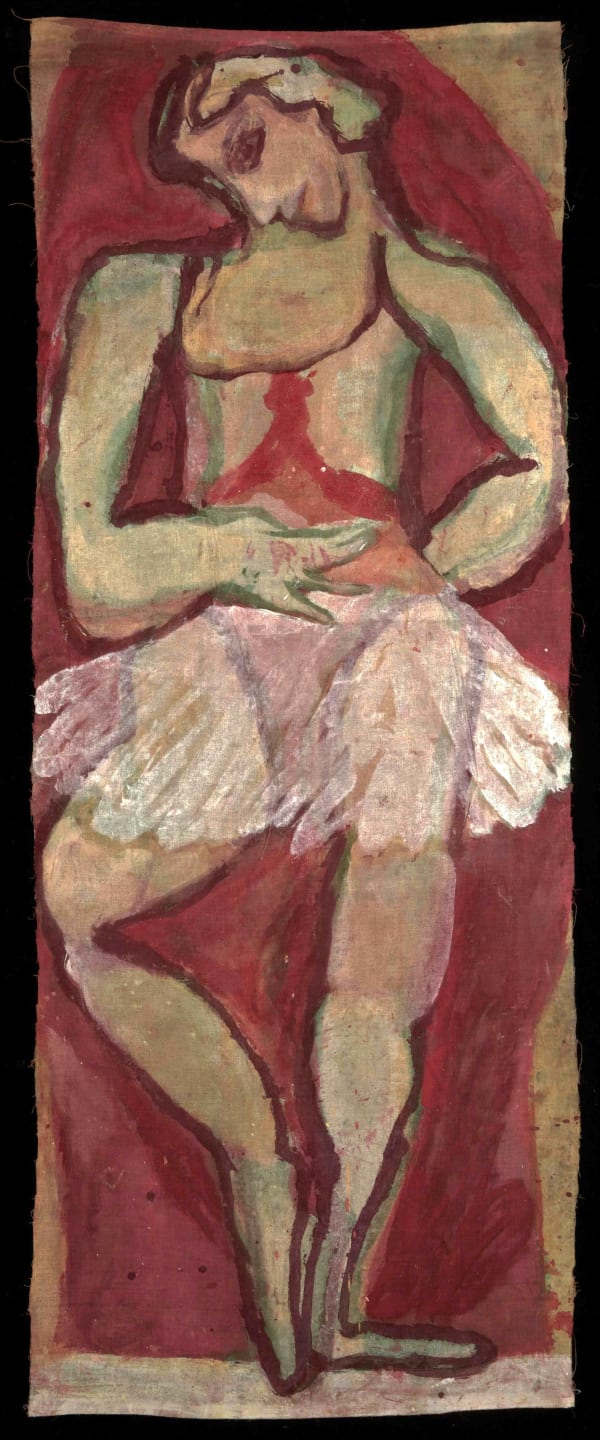 Mark Shields b. 1963Wounded Ballerina, 2014 Signed and titled on reverse Oil on muslin 152.4 x 60.9 cm 60 x 24 in