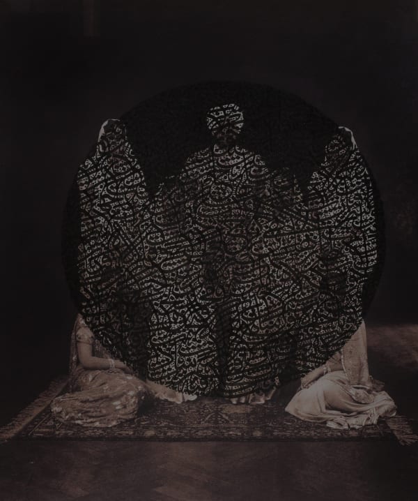 Muzzumil Ruheel b. 1985Presumably Family Photograph, 2014 Ink on found photograph 38 x 32 cm 15 x 12 5/8 in