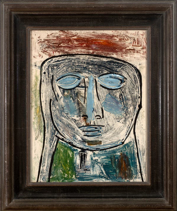 Francis Newton Souza, Untitled (Totemic Head), 1956