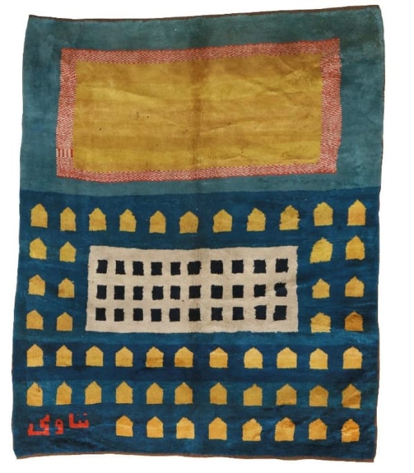 Parviz Tanavoli Multi-niche design, 1988 Qashqai weave 235 x 152 cm 92 1/2 x 59 7/8 in