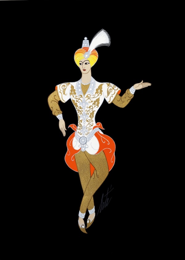 Romain de Tirtoff dit Erté 1892 - 1990The Prince at the Palace, 1975 Gouache 35 x 25 cm 13 3/4 x 9 7/8 in