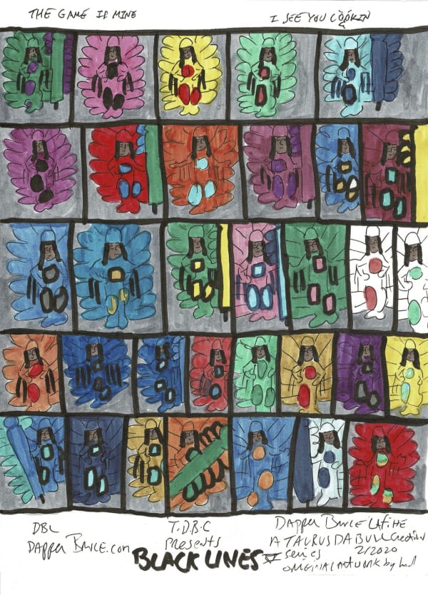 Dapper Bruce Lafitte, Black Lines, 2020